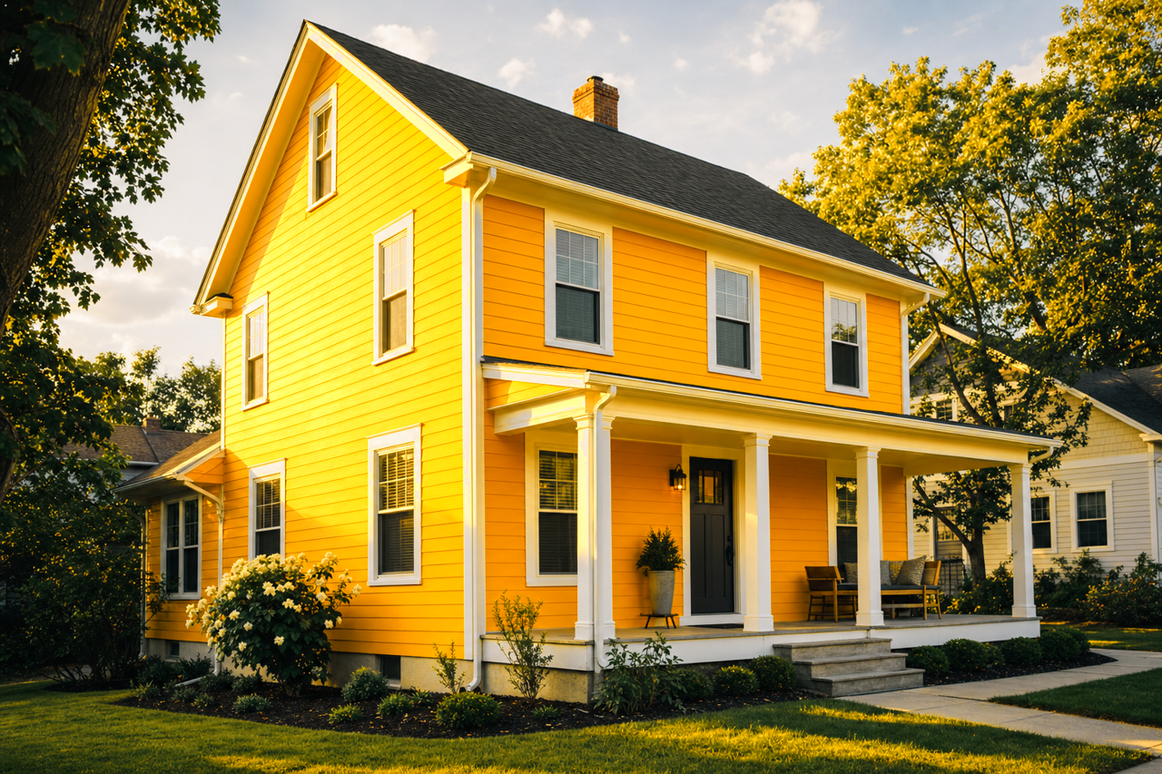 Golden by Benjamin Moore on exterior