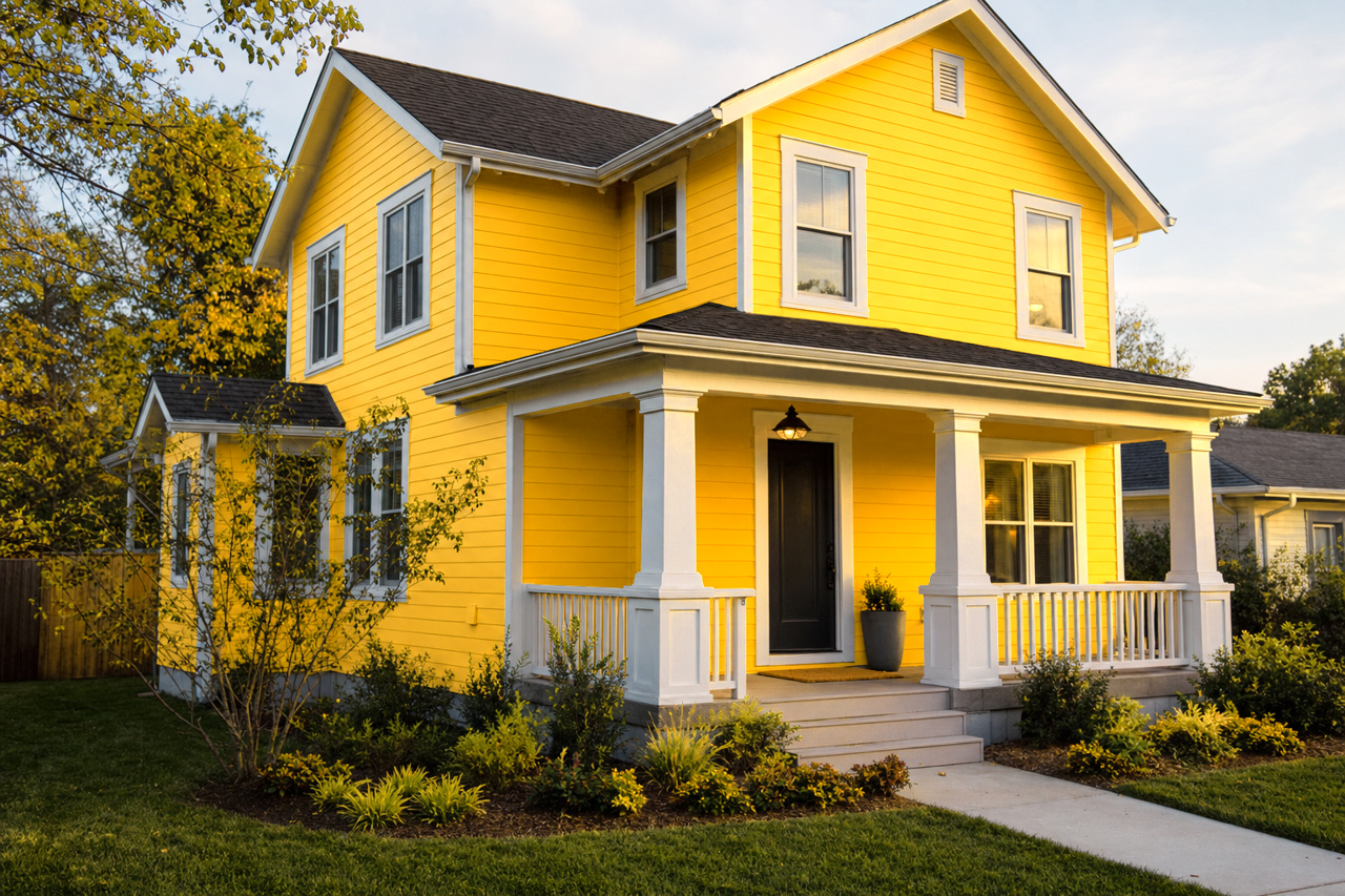 Sunflower by Benjamin Moore on exterior