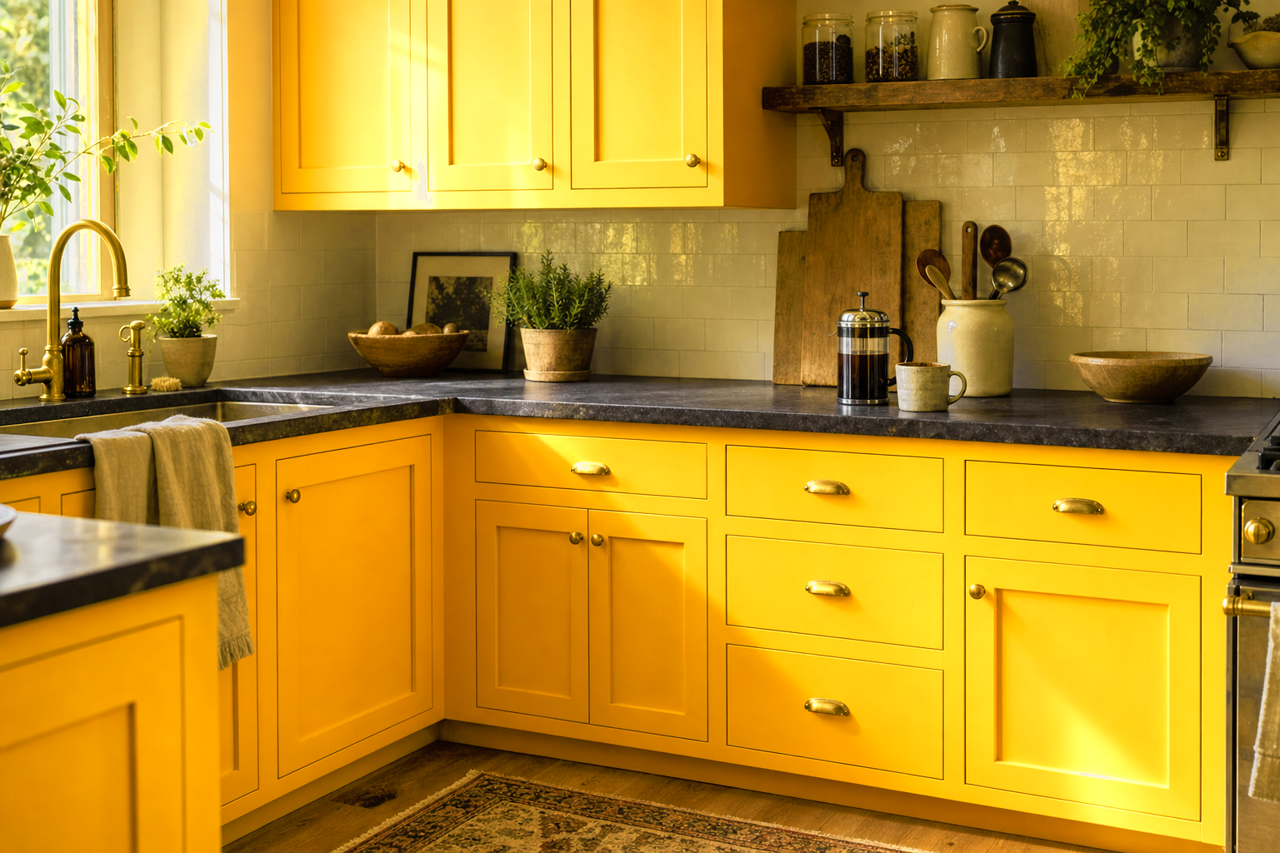 Sparkling by Benjamin Moore on cabinets