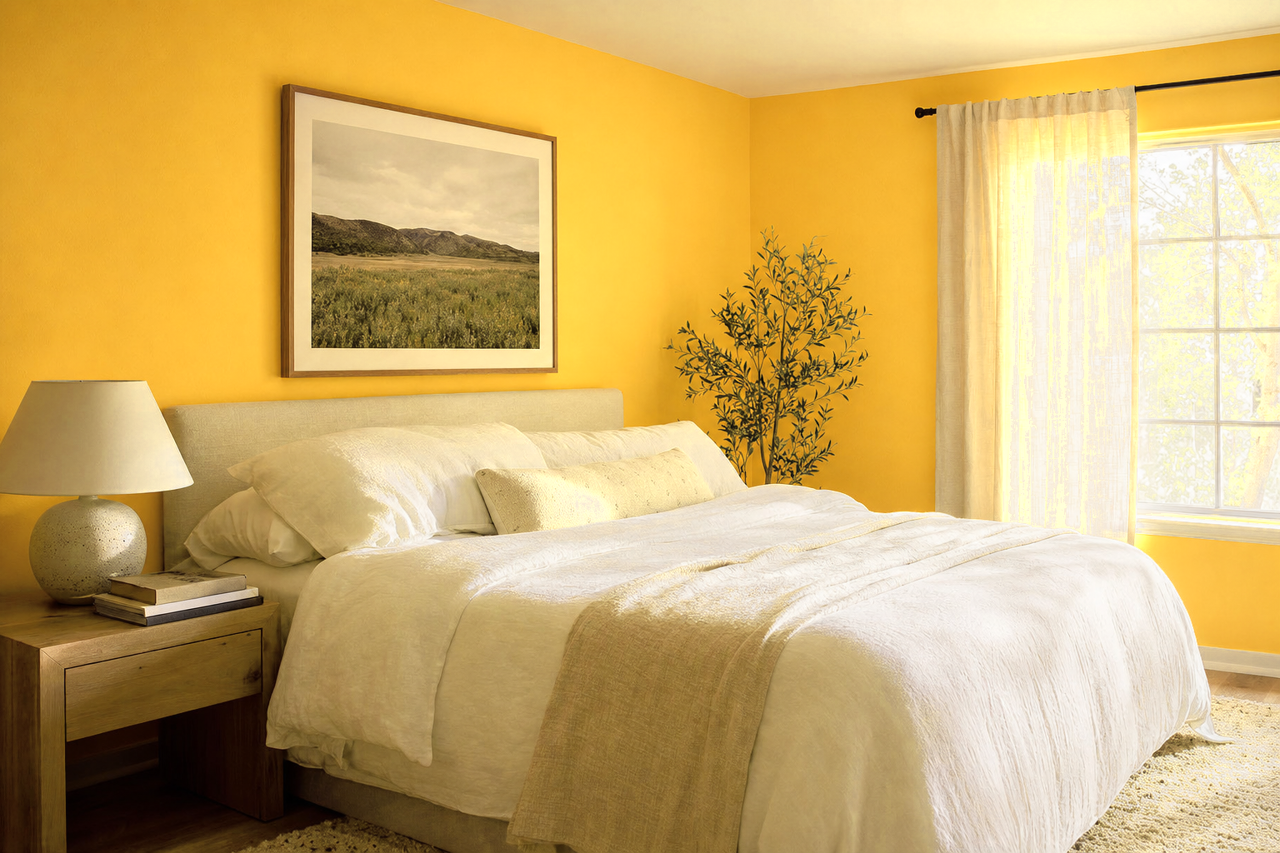 Yellow by Benjamin Moore on interiors