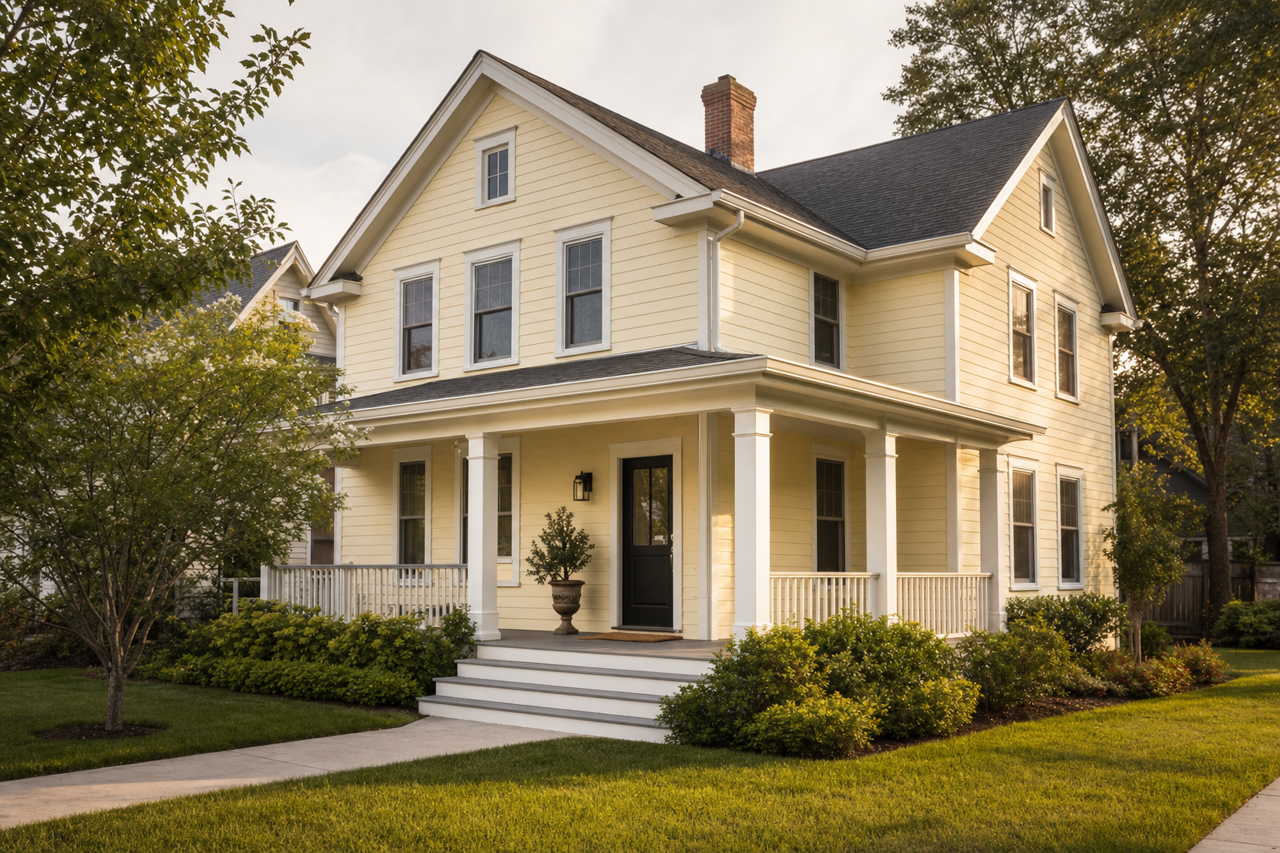 Yellow by Benjamin Moore on exterior