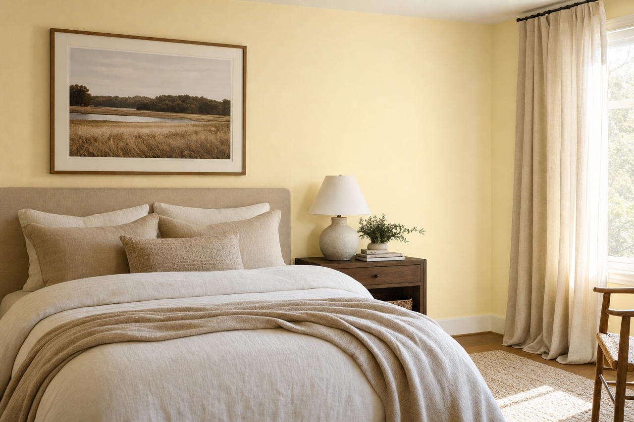 Yellow by Benjamin Moore on interiors