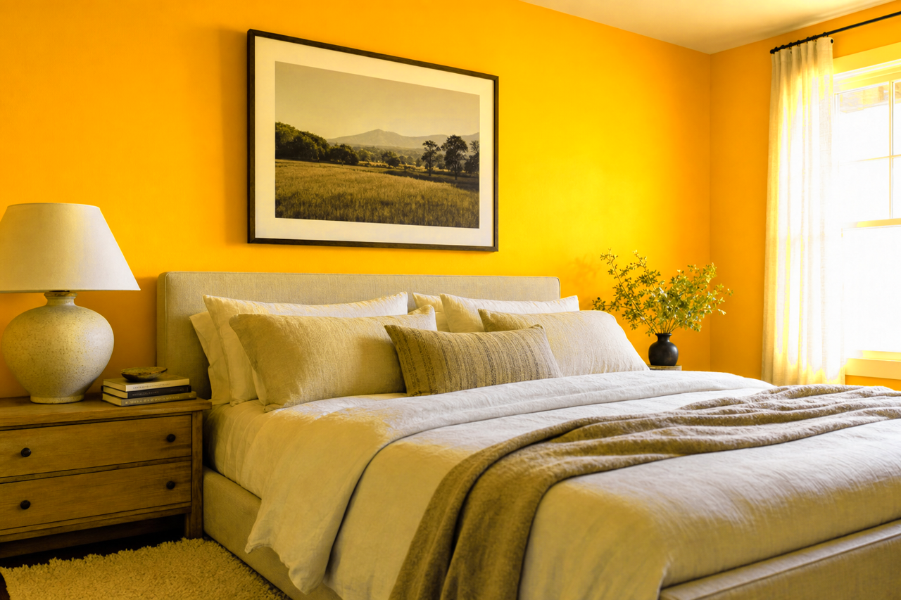 Yellow by Benjamin Moore on interiors