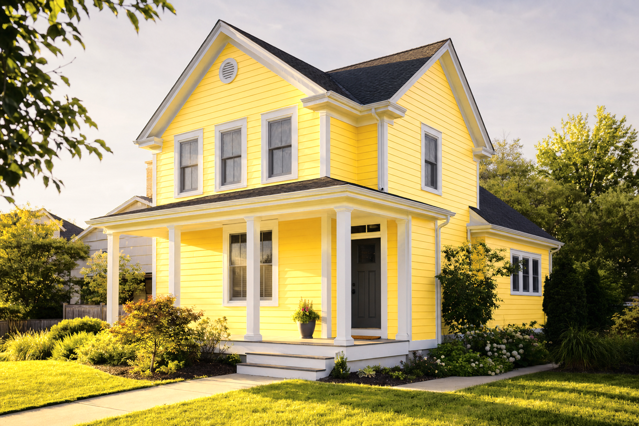 Yellow by Benjamin Moore on exterior
