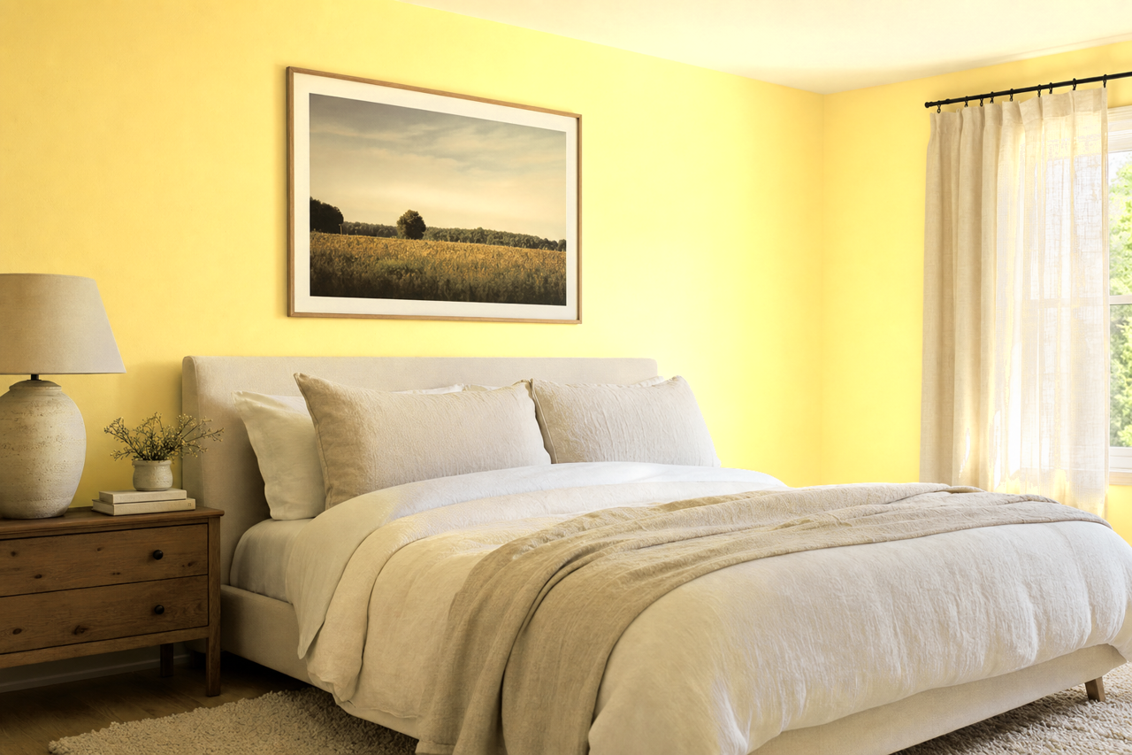 Yellow by Benjamin Moore on interiors