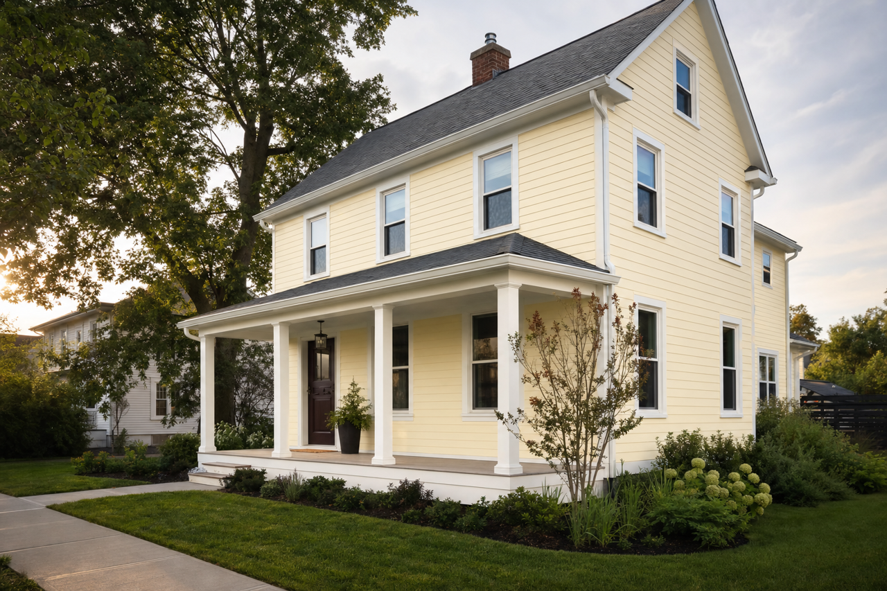 Pale by Benjamin Moore on exterior
