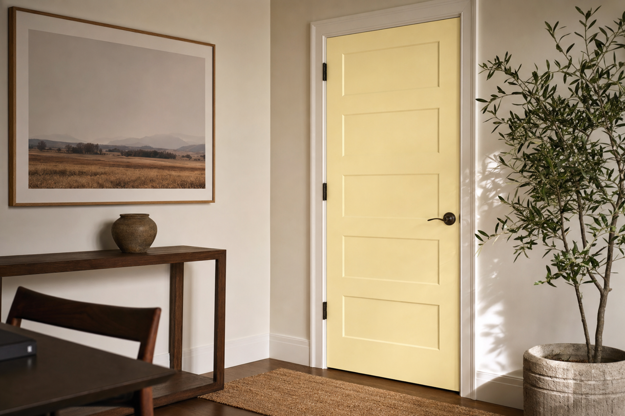 Pale by Benjamin Moore on interior-doors