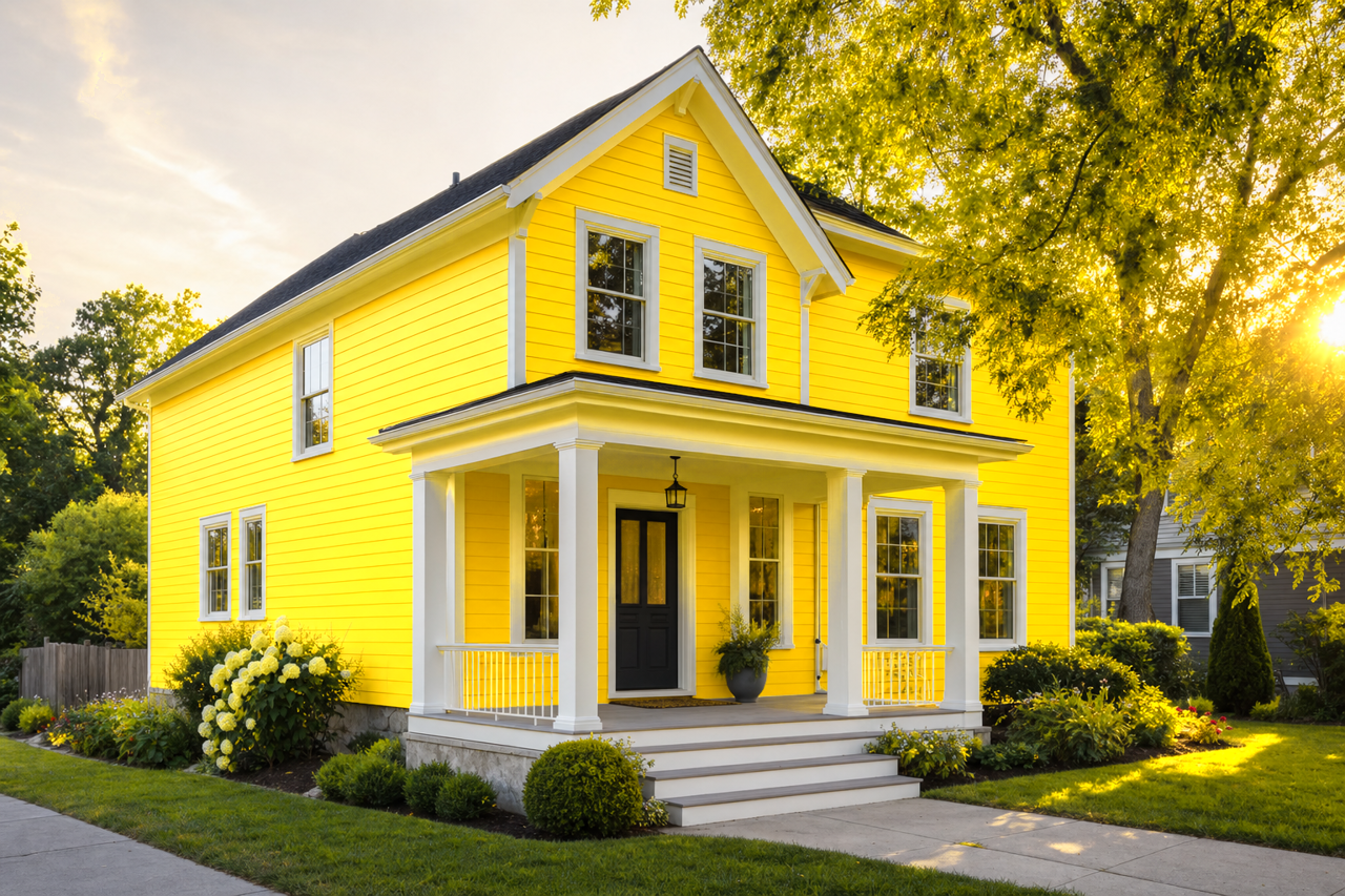 Yellow by Benjamin Moore on exterior