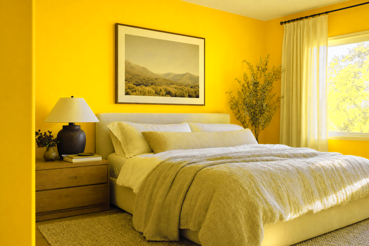 Yellow by Benjamin Moore on interiors