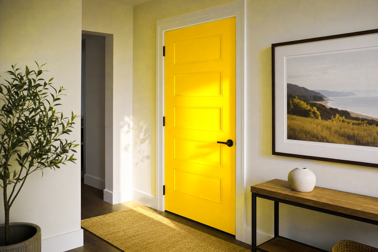 Sun by Benjamin Moore on interior-doors