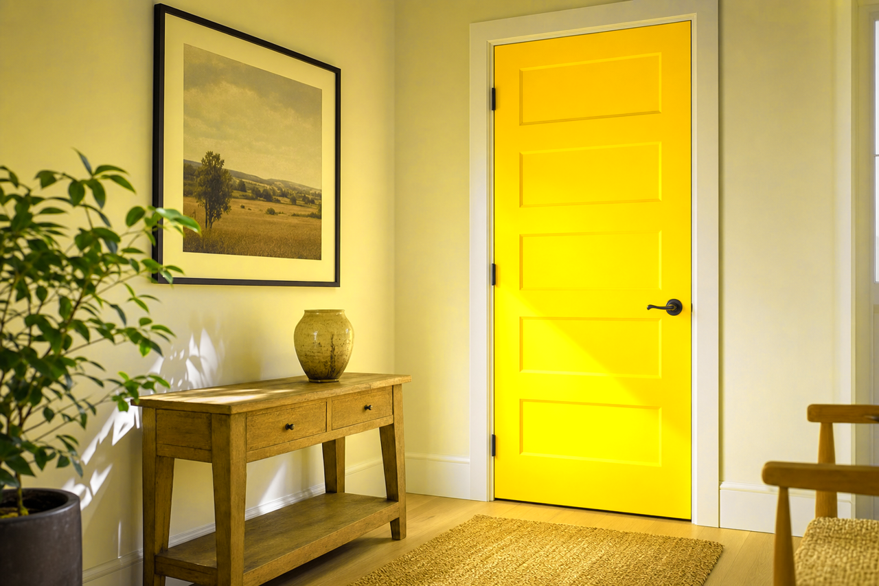 Bright by Benjamin Moore on interior-doors