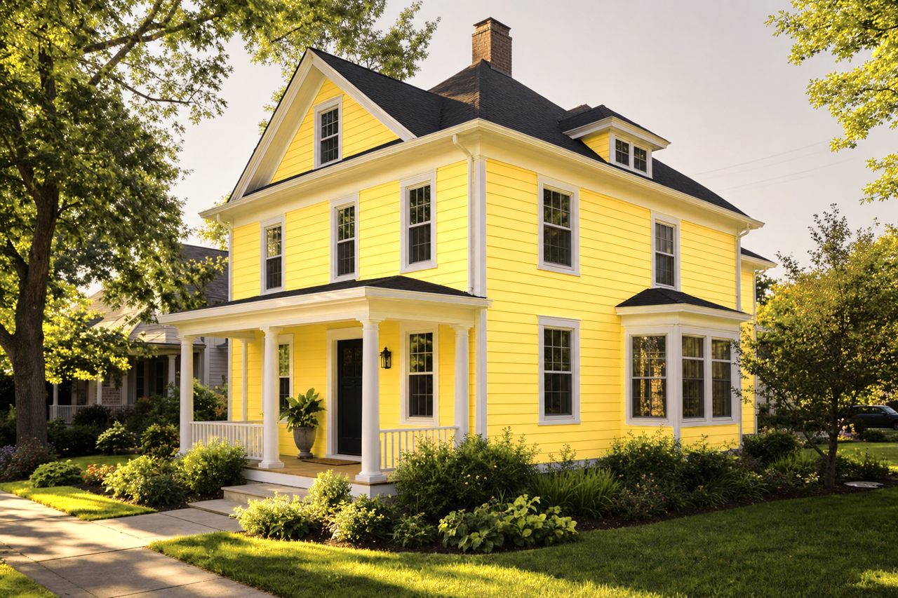 Banana by Benjamin Moore on exterior