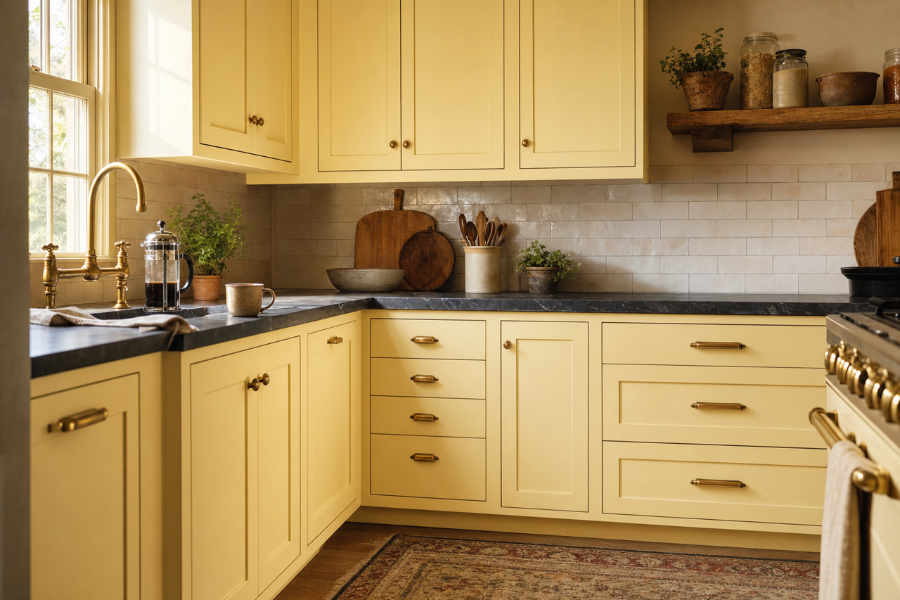 Light by Benjamin Moore on cabinets