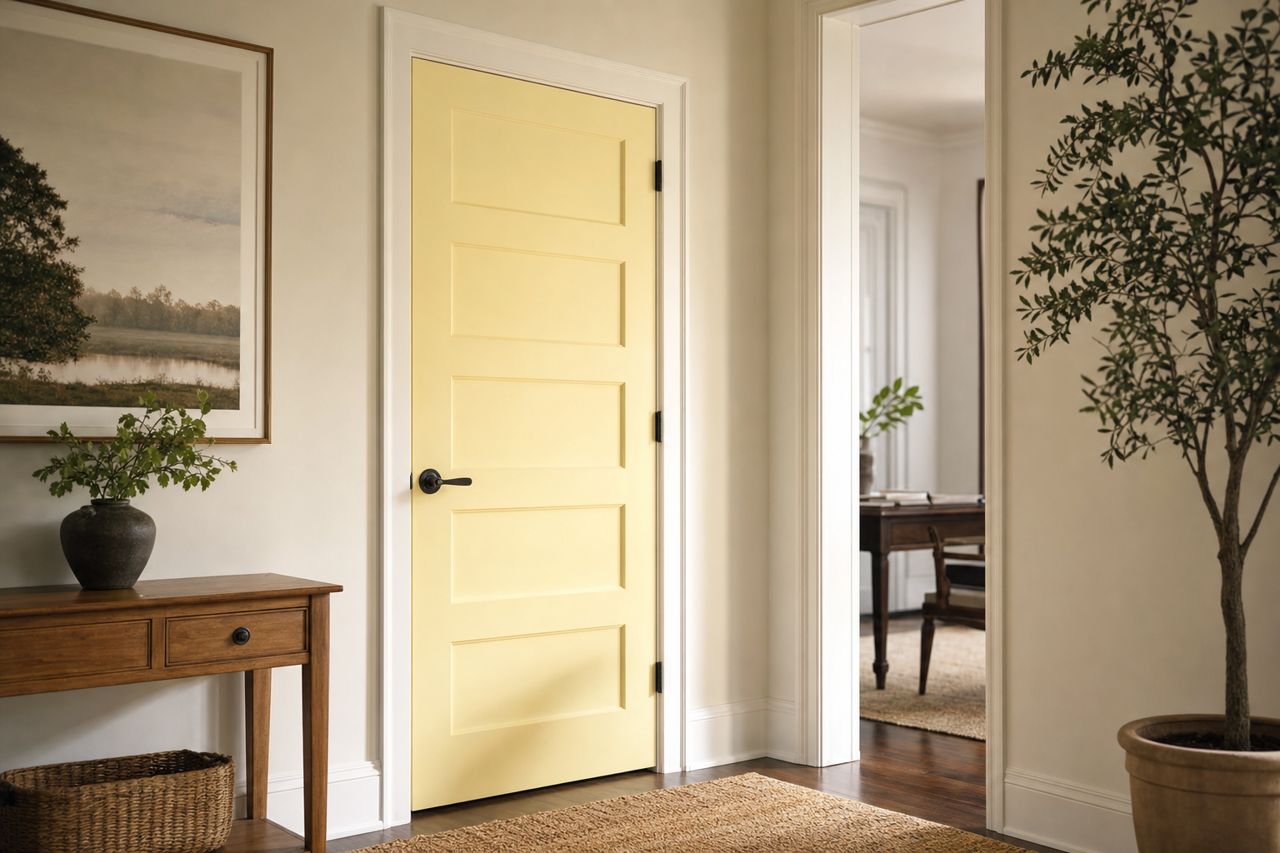 Light by Benjamin Moore on interior-doors