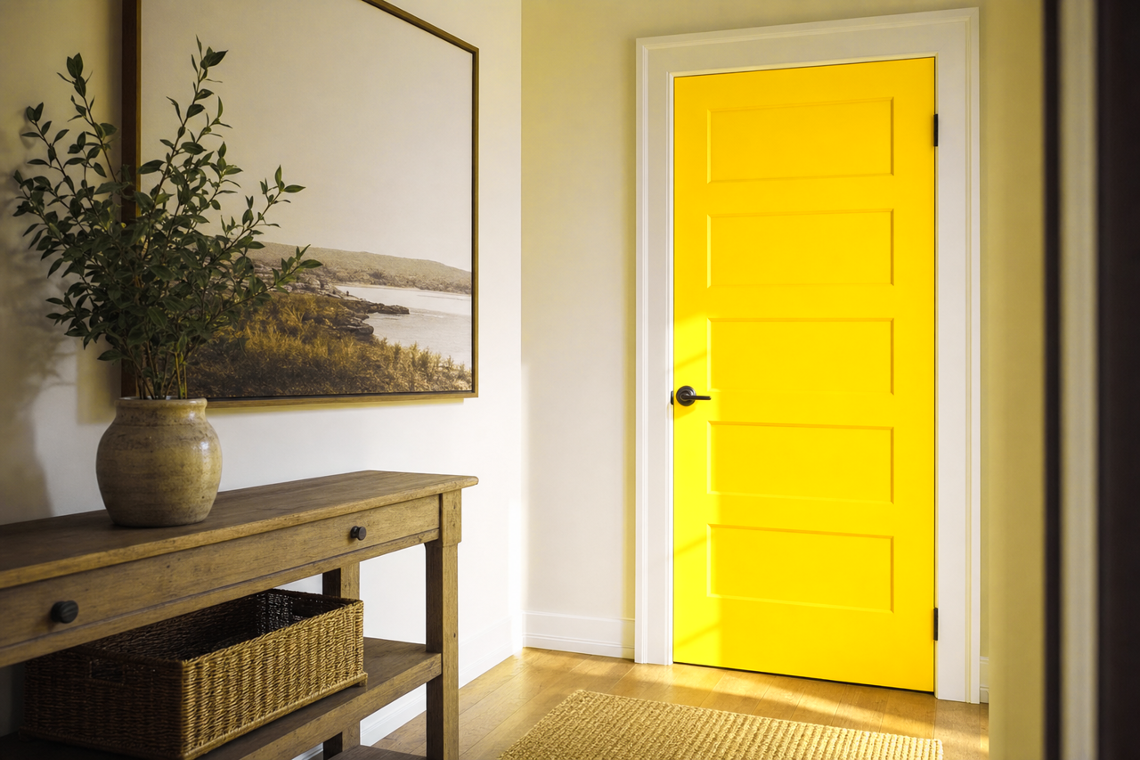 Sun by Benjamin Moore on interior-doors