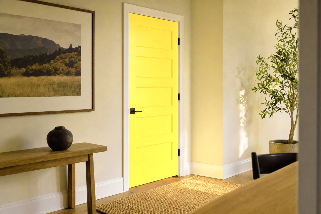 Sunburst by Benjamin Moore on interior-doors