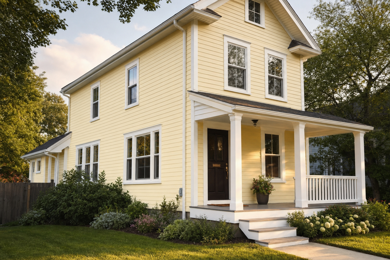 Butter by Benjamin Moore on exterior