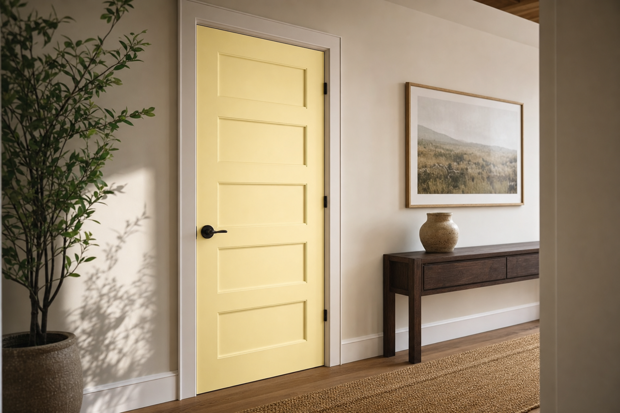 Butter by Benjamin Moore on interior-doors