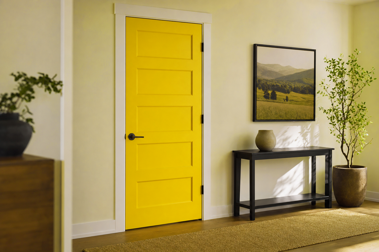 Eve by Benjamin Moore on interior-doors