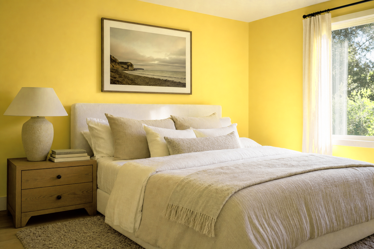Yellow by Benjamin Moore on interiors
