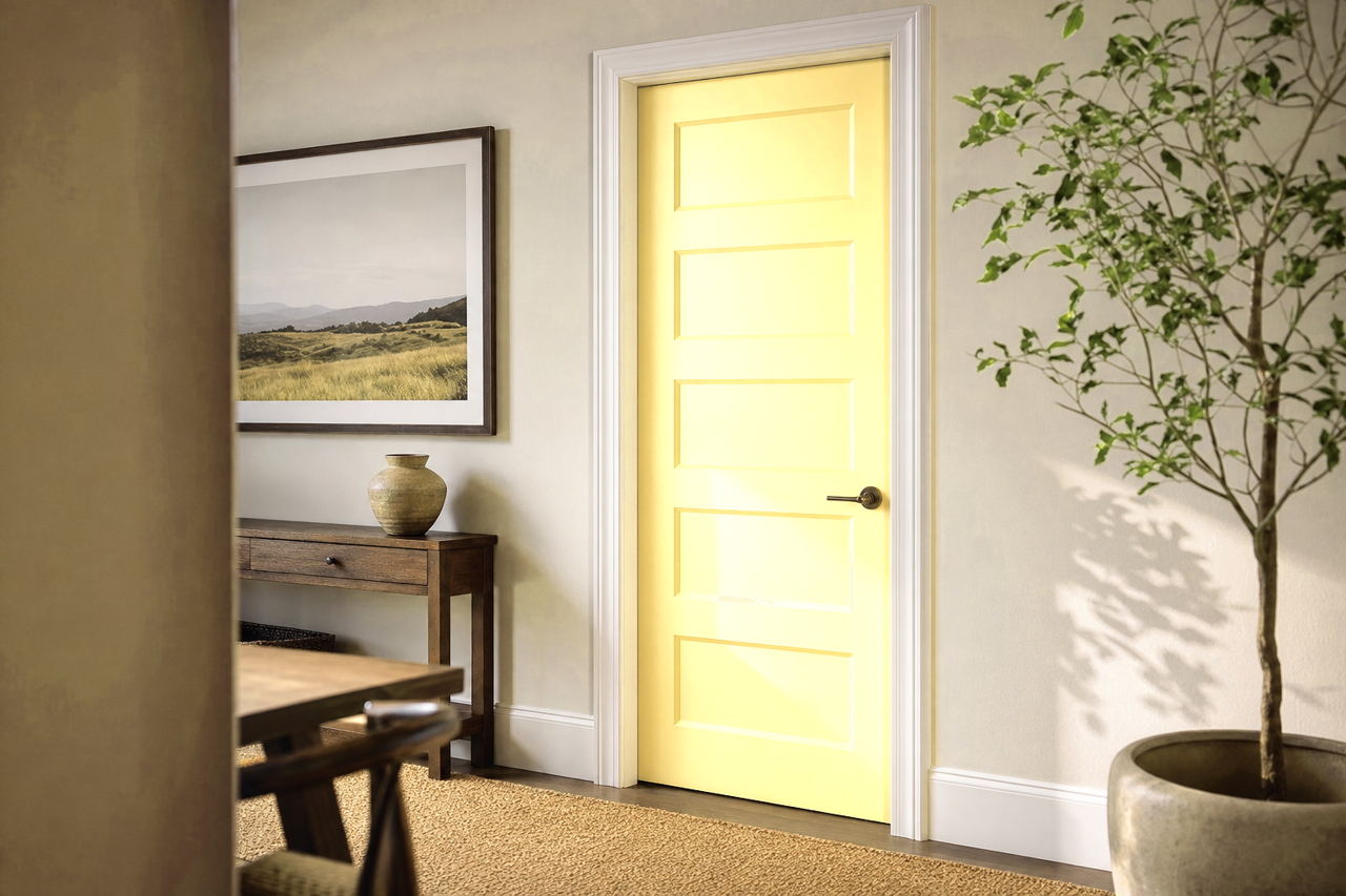 Jasper by Benjamin Moore on interior-doors