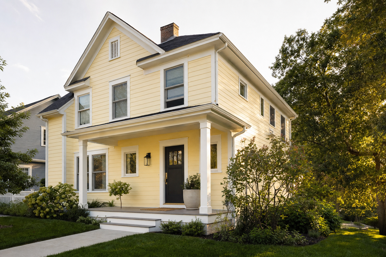 Lemonade by Benjamin Moore on exterior