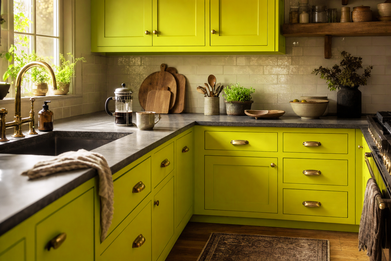 Bright by Benjamin Moore on cabinets