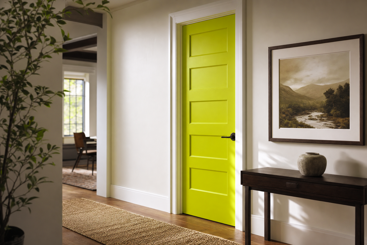 Bright by Benjamin Moore on interior-doors