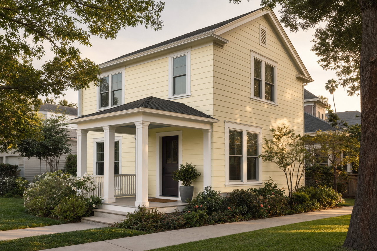 Barely by Benjamin Moore on exterior