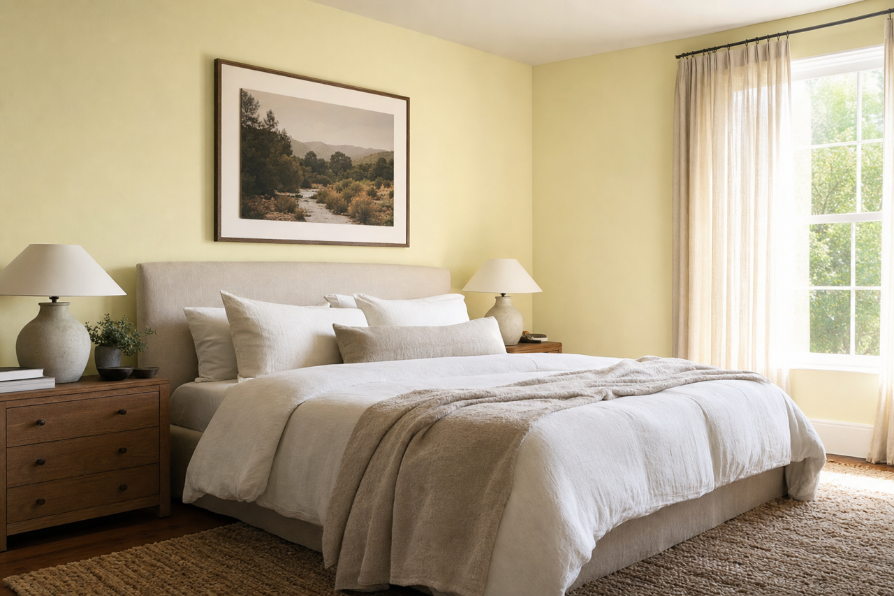 Barely by Benjamin Moore on interiors