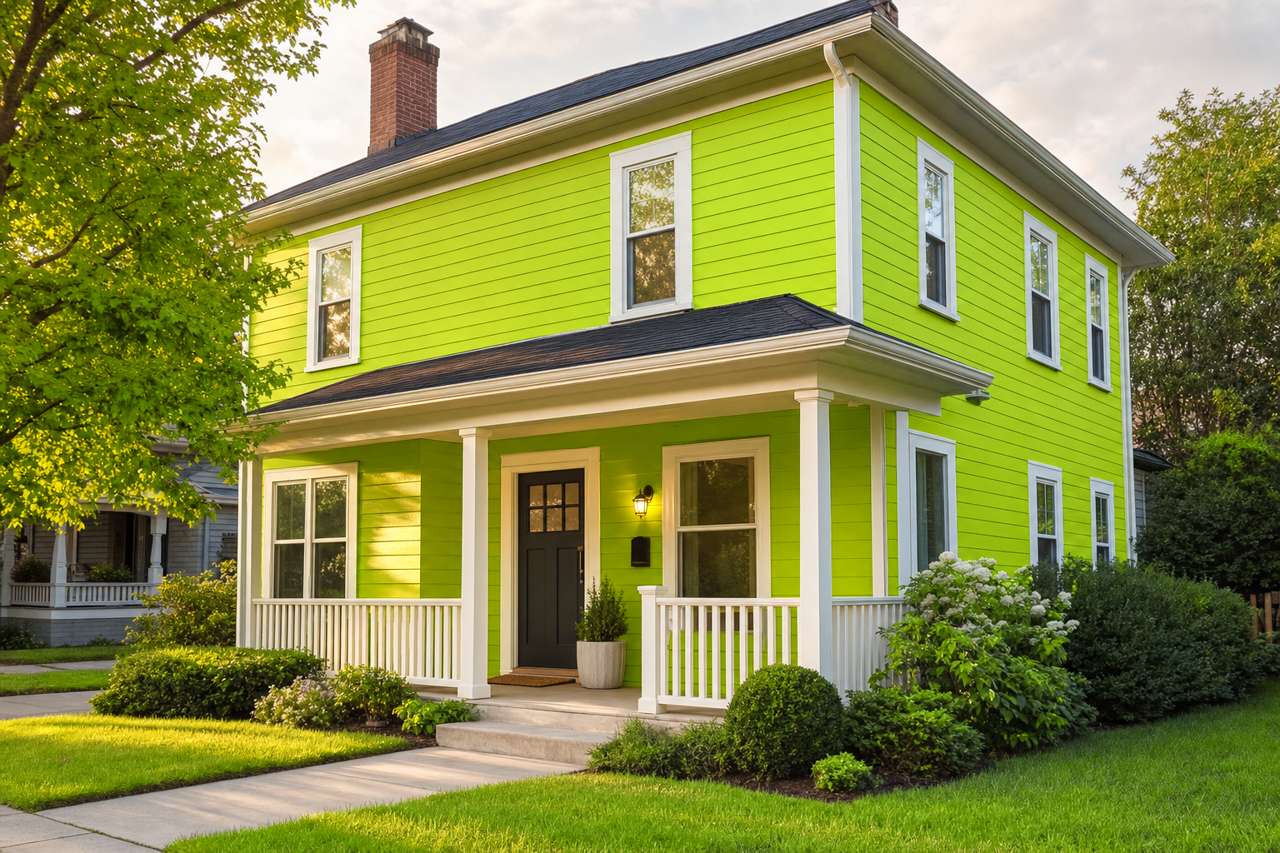 Lime by Benjamin Moore on exterior