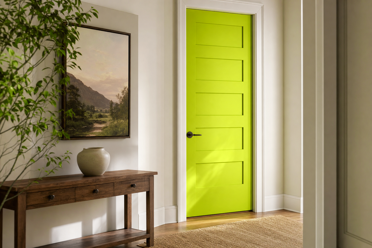 Margarita by Benjamin Moore on interior-doors
