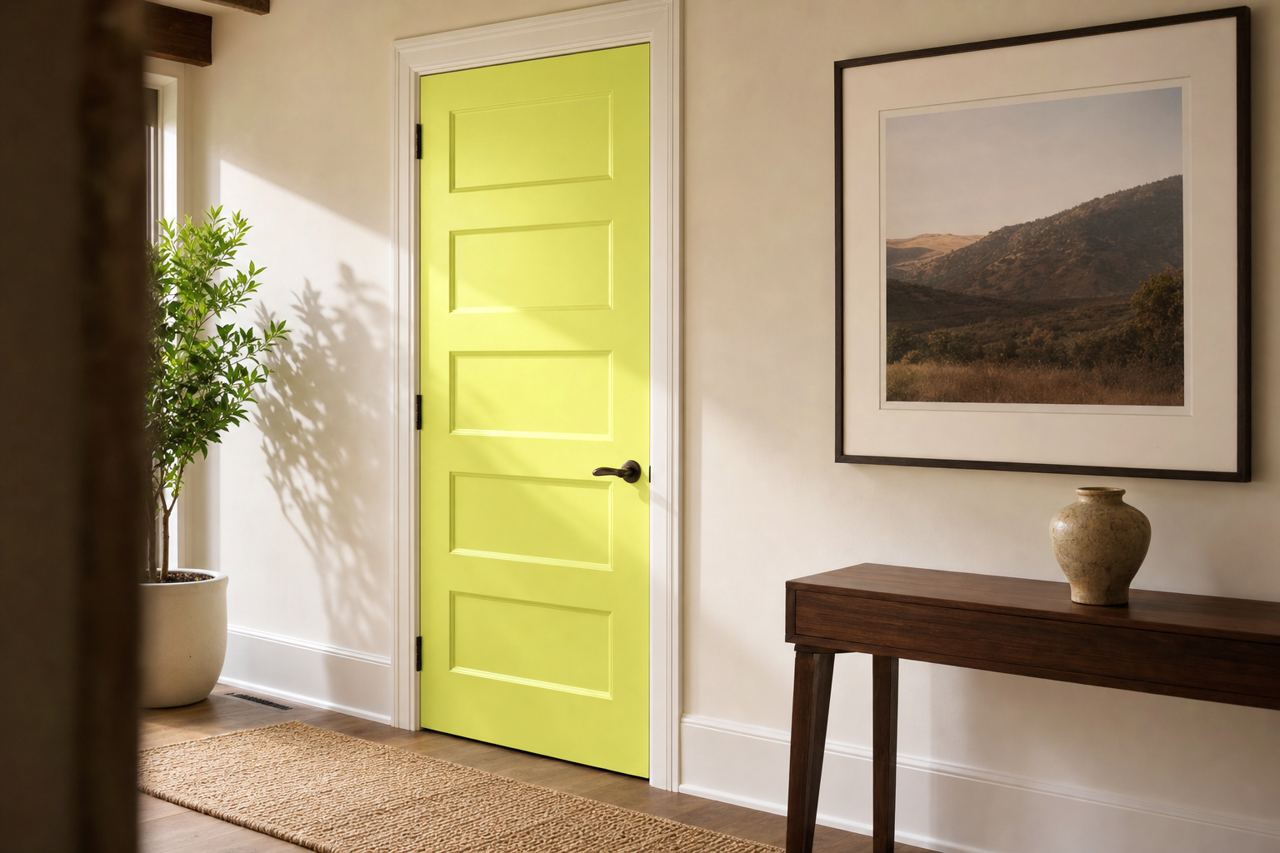Apple by Benjamin Moore on interior-doors