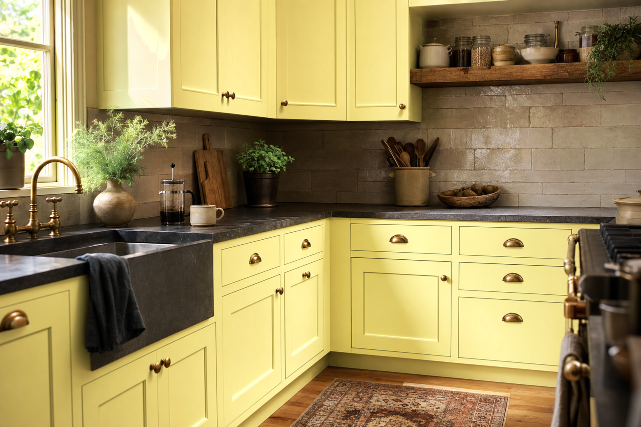Fresh by Benjamin Moore on cabinets