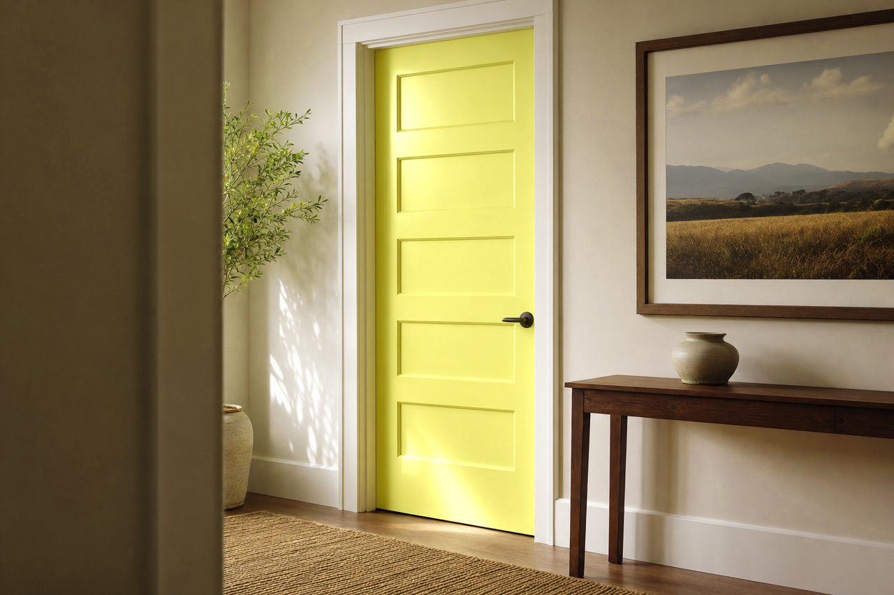 Grape by Benjamin Moore on interior-doors
