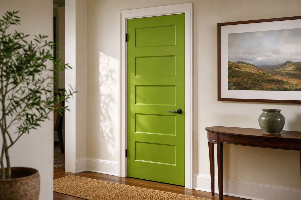 Iguana by Benjamin Moore on interior-doors
