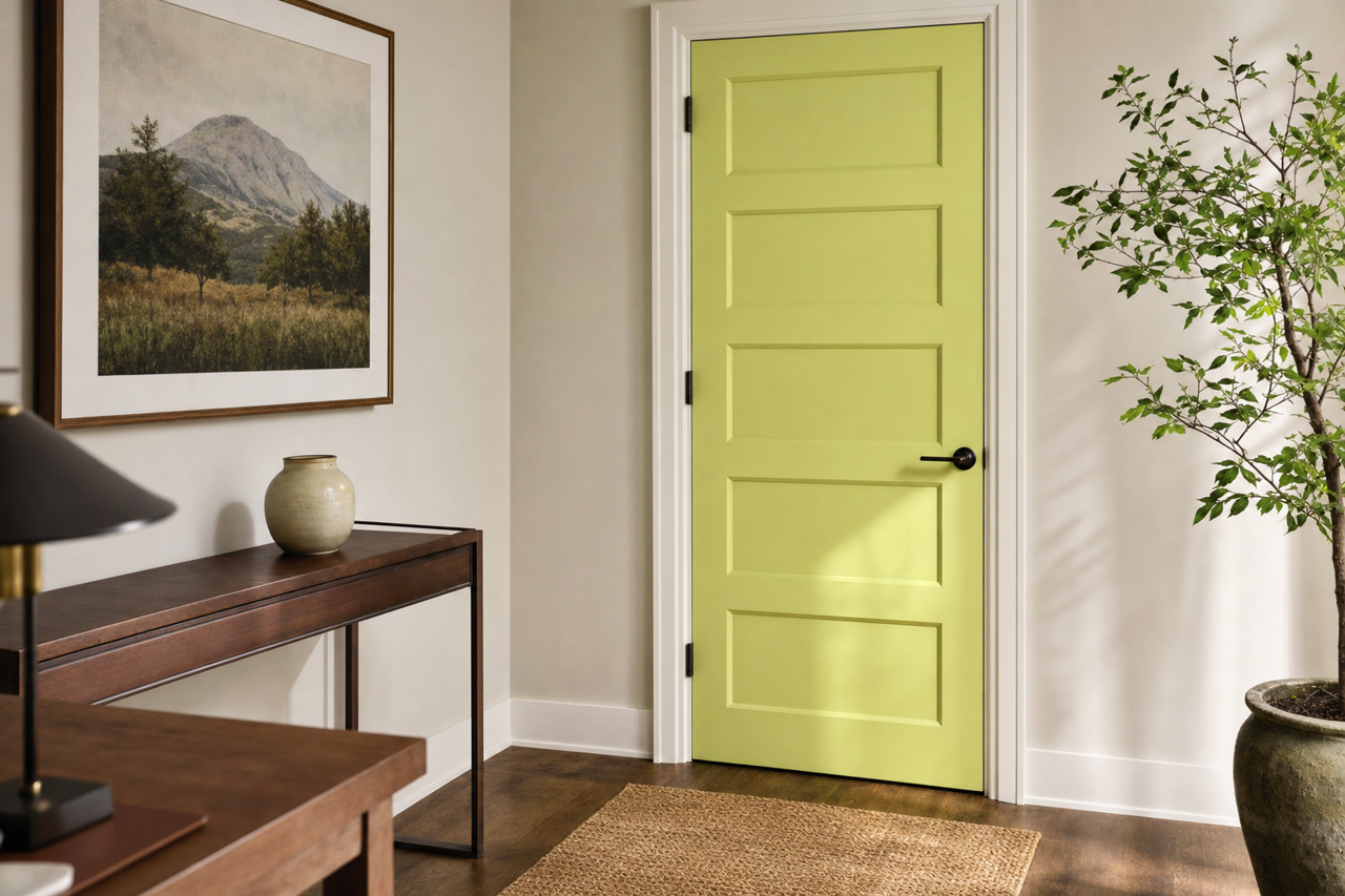 Pear by Benjamin Moore on interior-doors