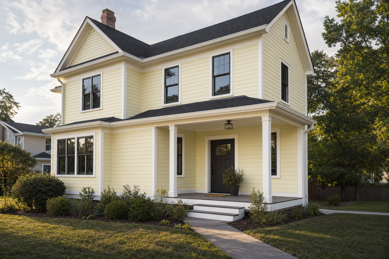Celadon by Benjamin Moore on exterior