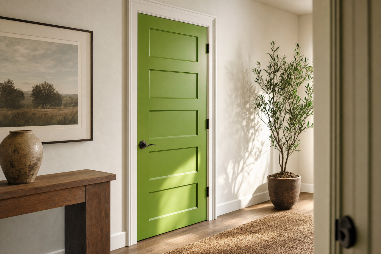 Baby by Benjamin Moore on interior-doors