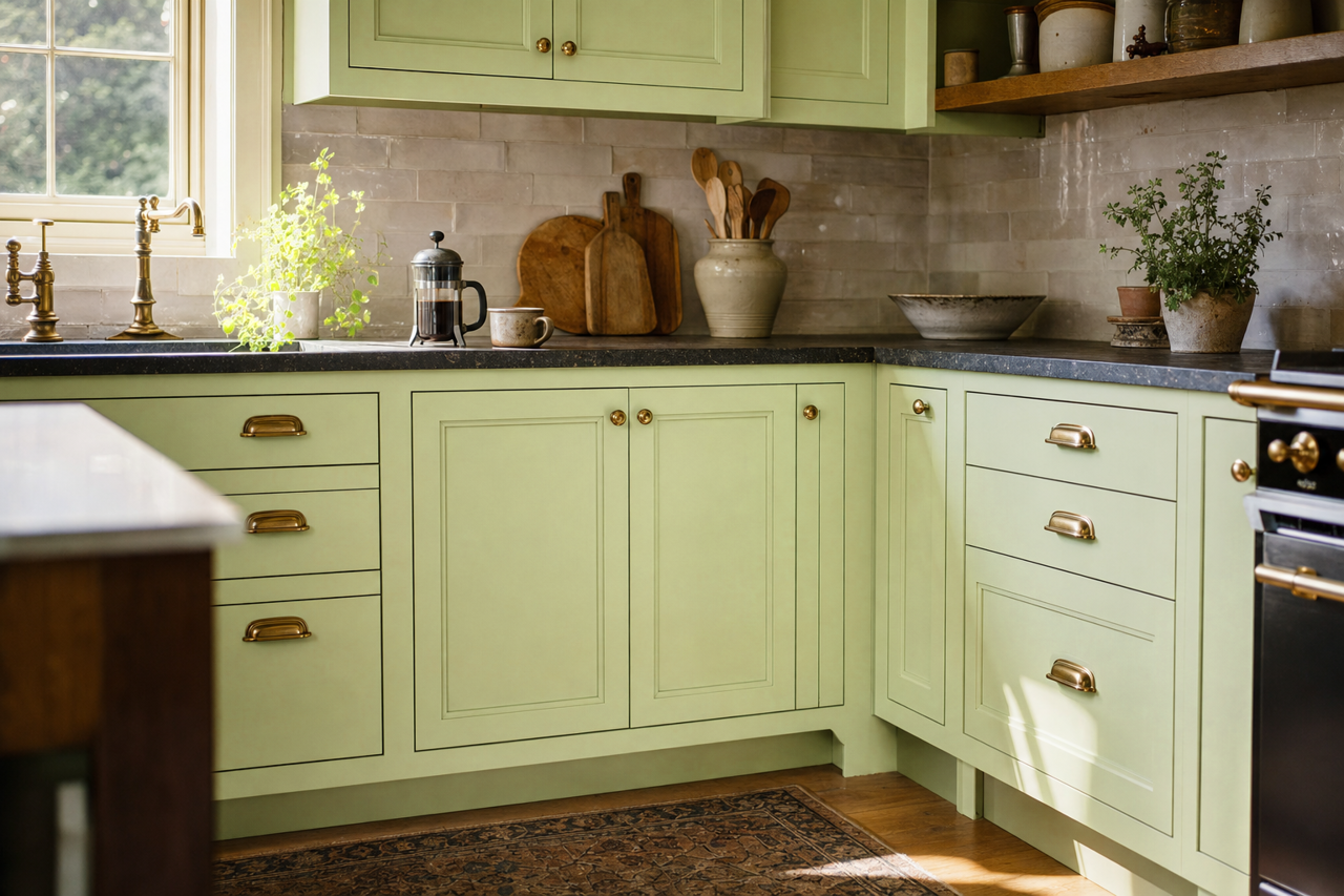 Potpourri by Benjamin Moore on cabinets