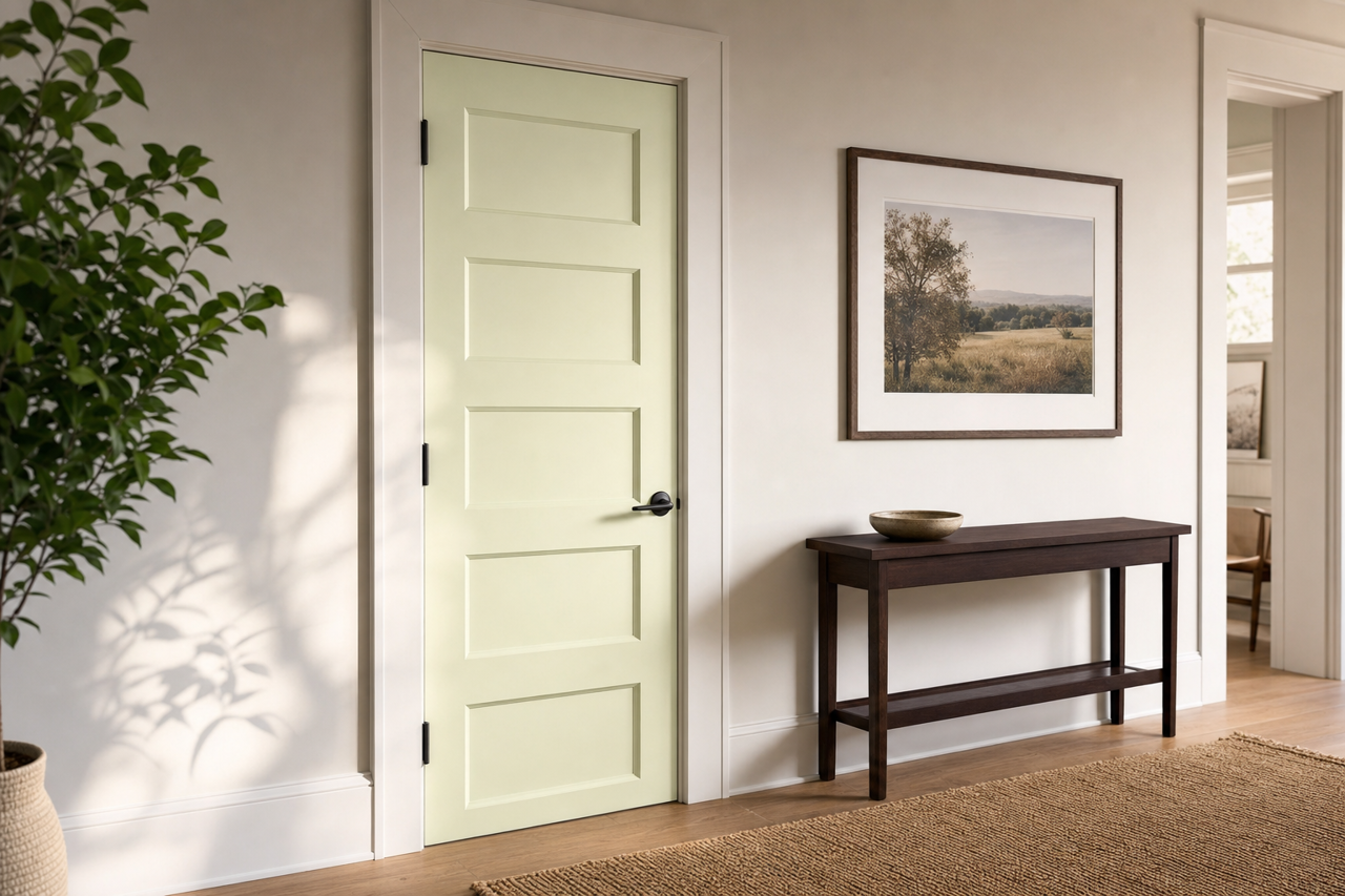 Pale by Benjamin Moore on interior-doors
