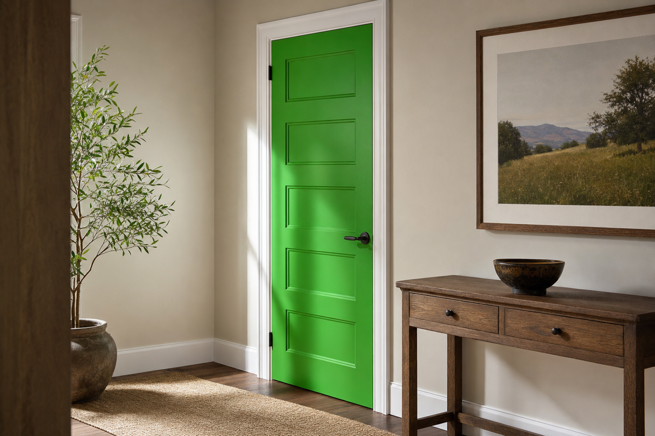 Lizard by Benjamin Moore on interior-doors