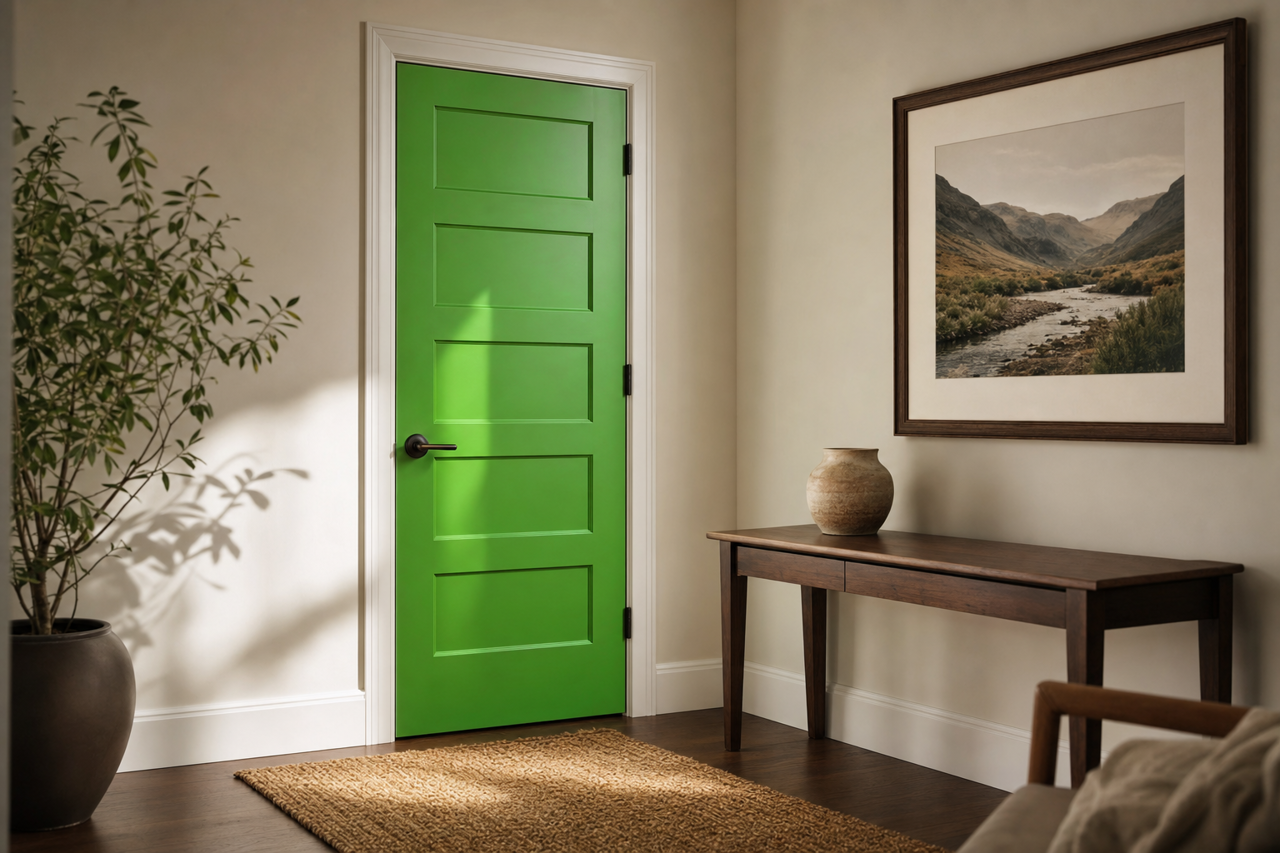 Tropical by Benjamin Moore on interior-doors