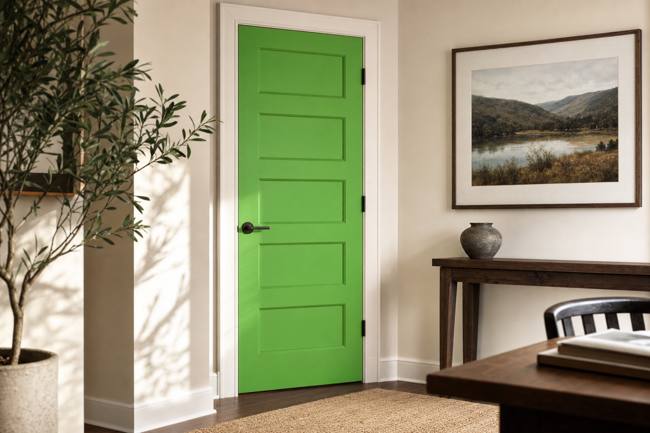 Lucky by Benjamin Moore on interior-doors