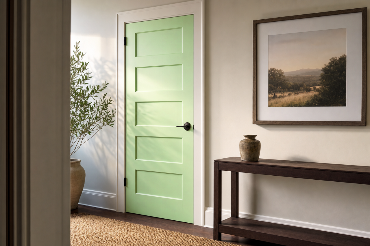 Shimmering by Benjamin Moore on interior-doors