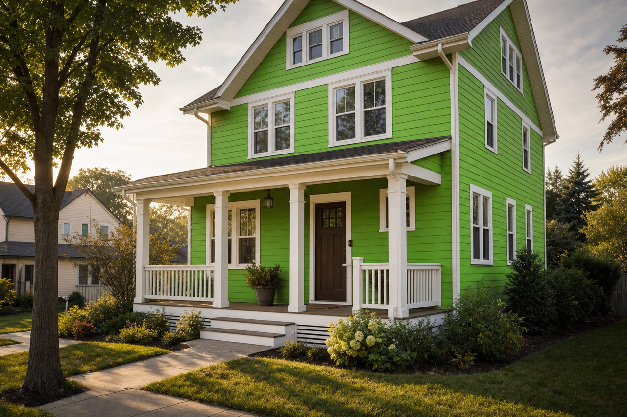 Paradise by Benjamin Moore on exterior