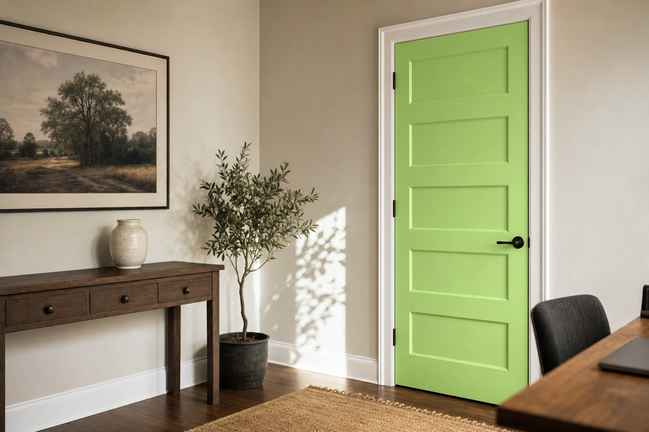 Spring by Benjamin Moore on interior-doors