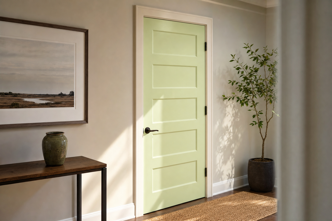 Neon by Benjamin Moore on interior-doors