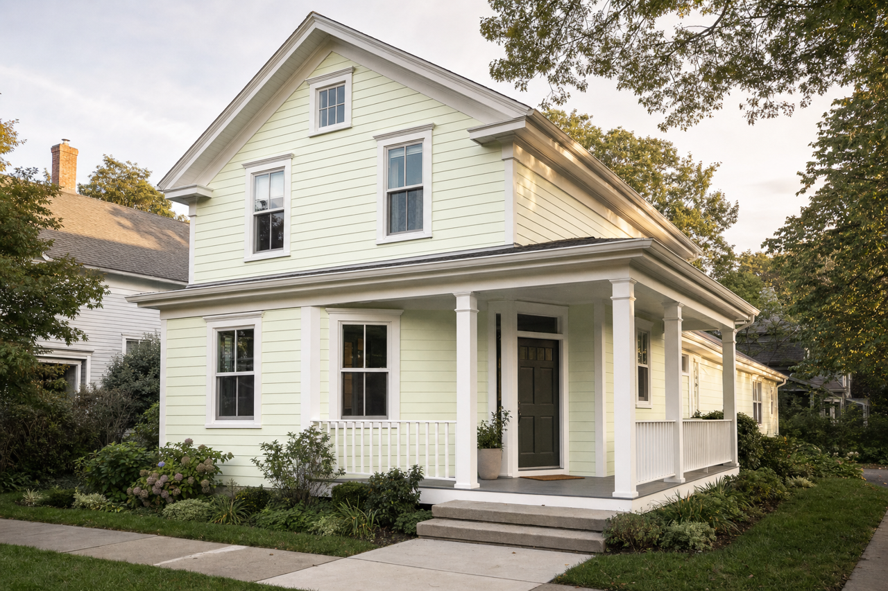Lime by Benjamin Moore on exterior