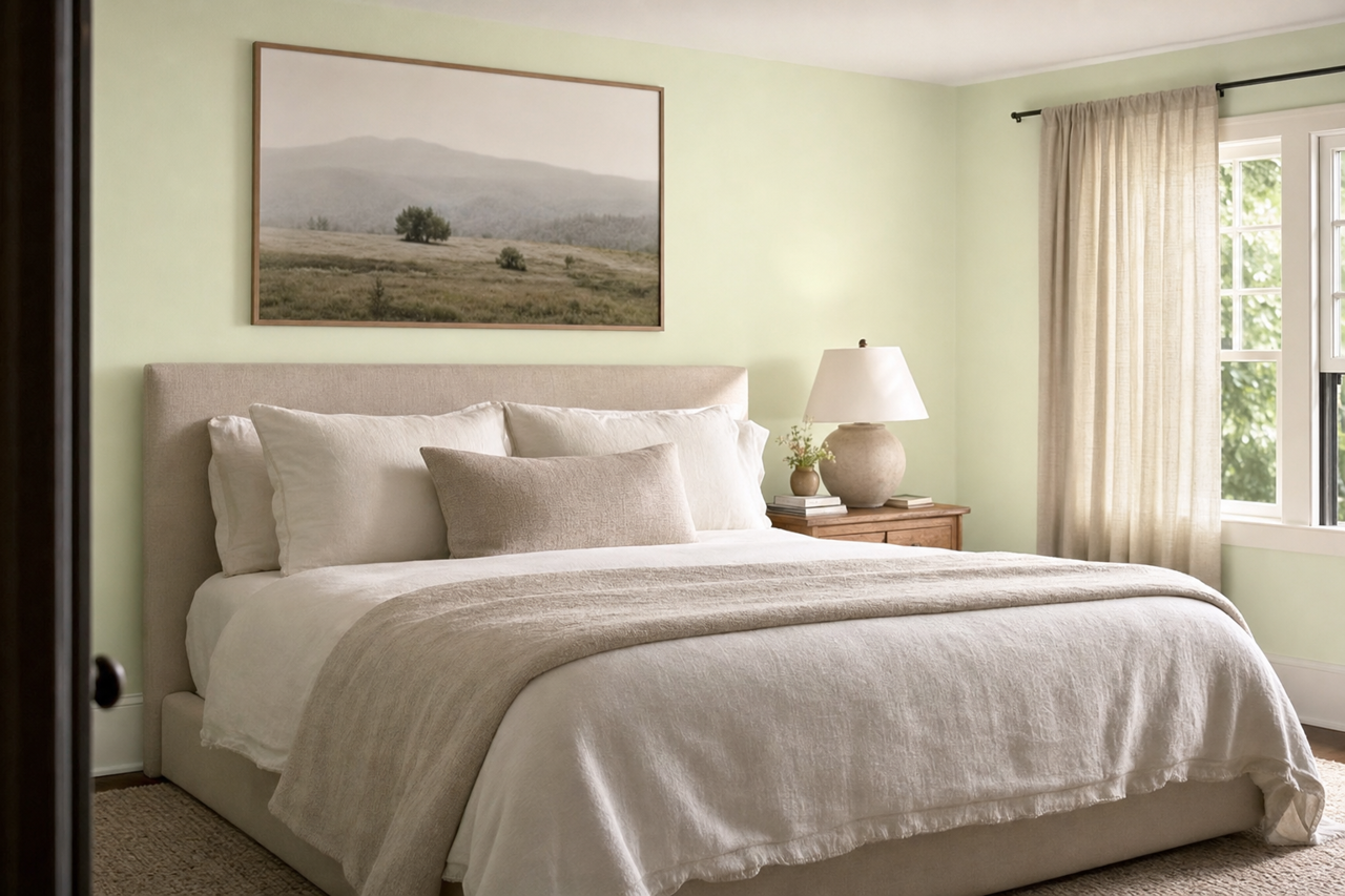 Lime by Benjamin Moore on interiors